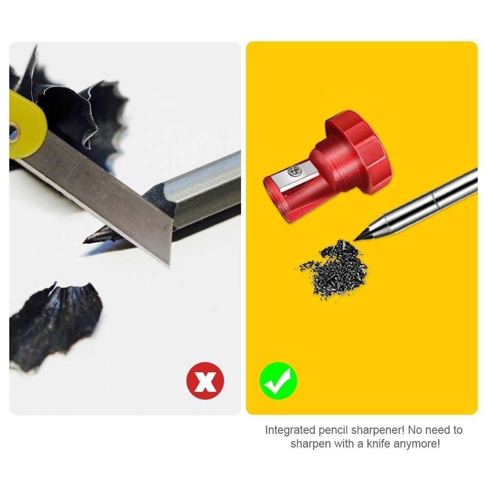 

LEONAARSM BAILE Pensil Tukang Mekanik Carpenter Marking Pencil with Refill 6 PCS - B15322