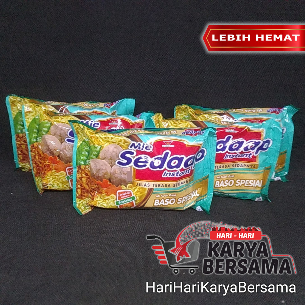 

MAKANAN MI INSTAN MIE SEDAAP SEDAP BASO SEPESIAL PACK 5'S X 77GR