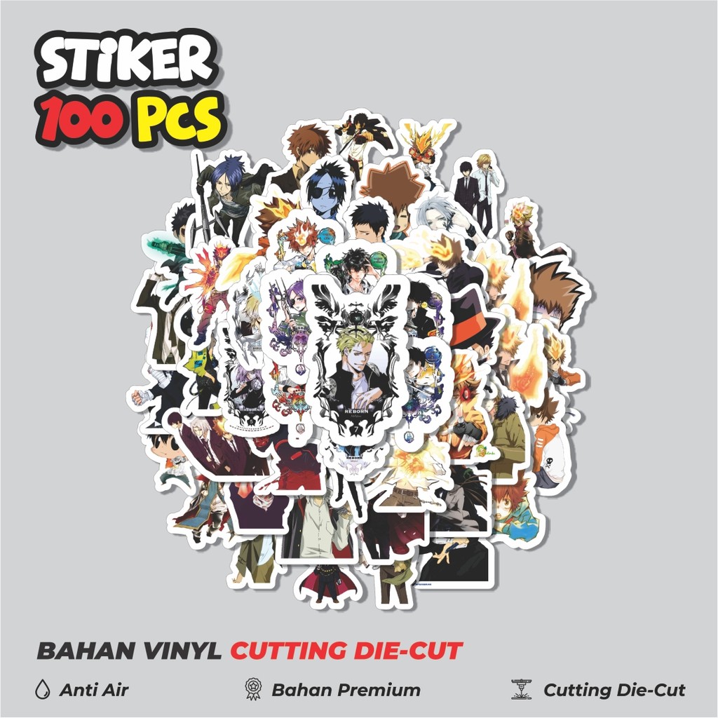 

Terbaru! 50 pcs Stiker Anime Series Reborn Karakter Mix 4 Dekorasi Lucu Kreatif untuk Notebook, Skateboard, HP