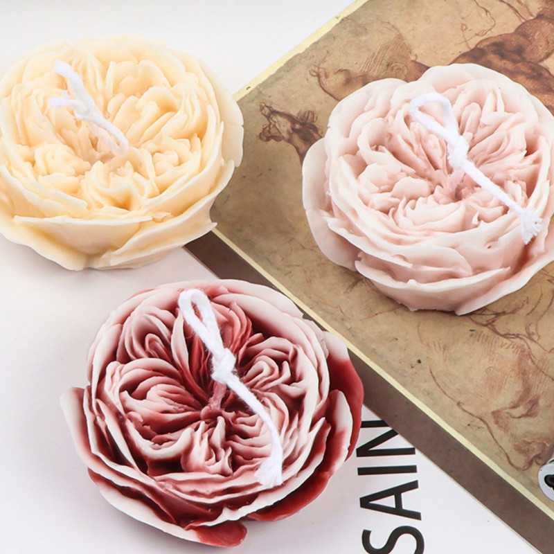 

Rose Candle Silicone Mold Fondant Craft Chocolate Baking Tool Mould Scented Candle Soap Plaster Cement Molds Home Decor