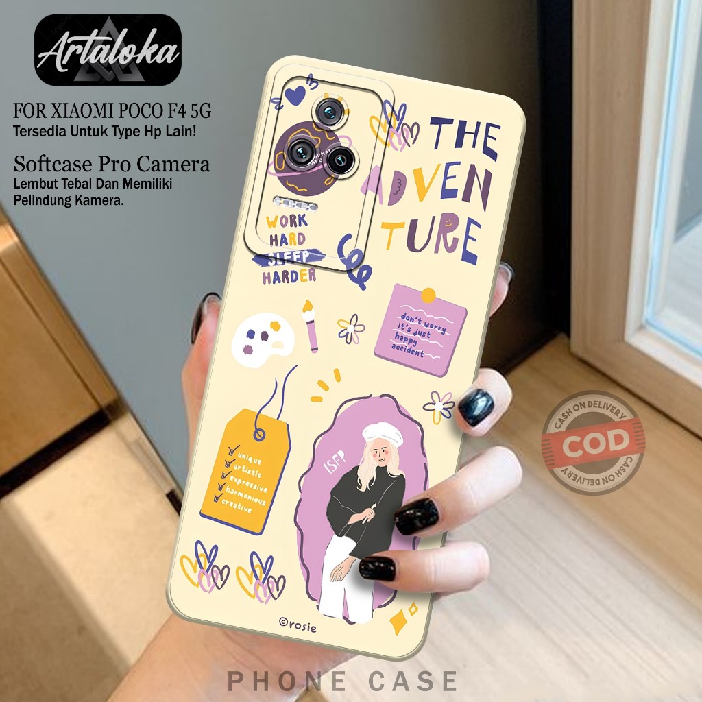 Softcase Hp Xiaomi Poco F4 5G Fashion Case Kartun Case Poco F4 5G Silikon TPU Pro Camera Casing Poco