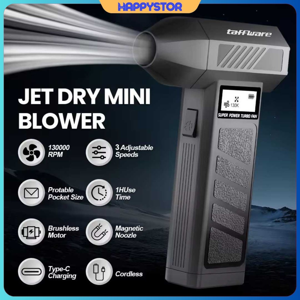 Taffware Mini Turbo Violent Air Blower Cordless Jet Portable 130000RPM - PAR-13