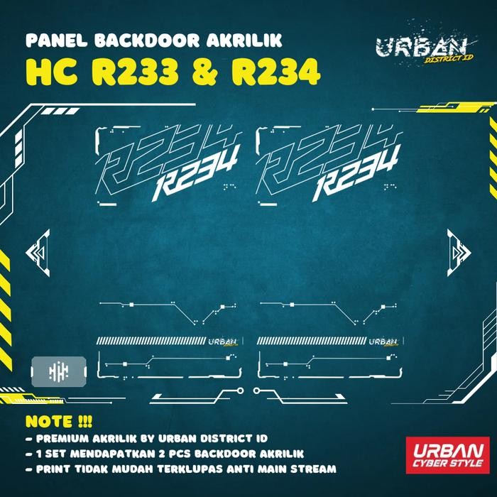 Cyber Style - Panel Backdoor R234 Logo Cyber Series T ID - 1 By Urbanite store