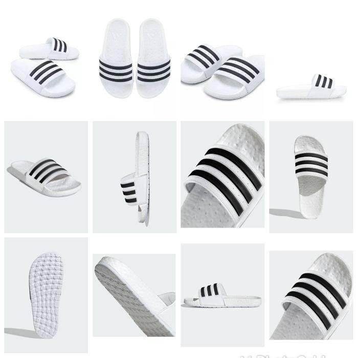 Sandal Sendal Slip On Adidas ADILETTE BOOST SLIDES Original FY8155 - Cloud White, 46 / 29,5 cm