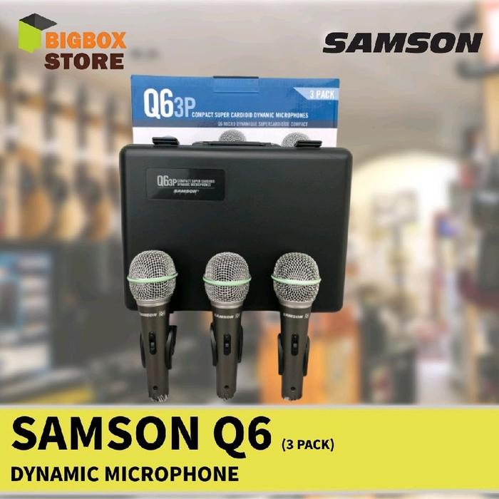 Microphone / Mic Samson Q6 3P isi 3 Mic Dynamic/ Samson Q6