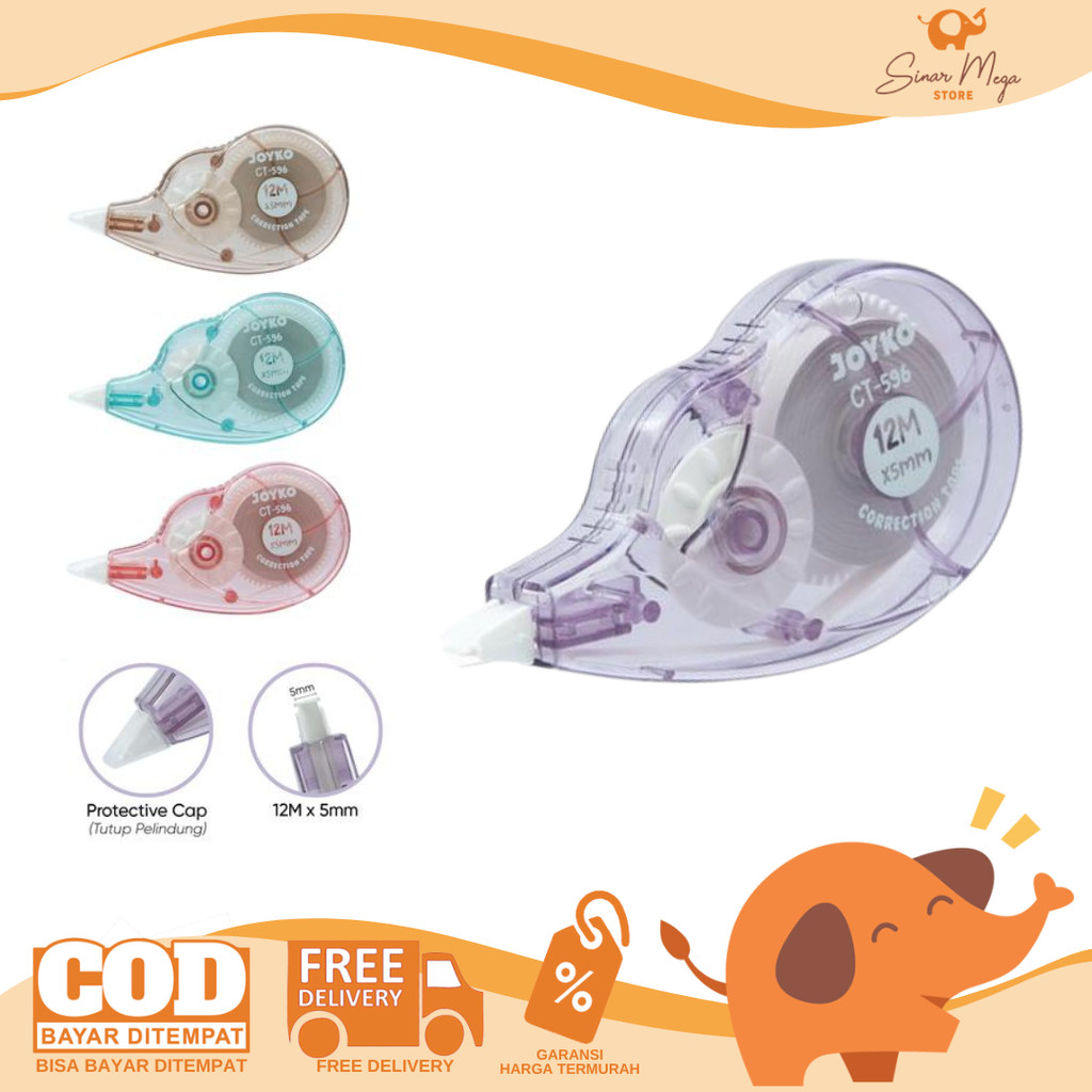 

Joyko Pita Koreksi Correction Tape Tip X Tip Ex Kertas Roll CT-596