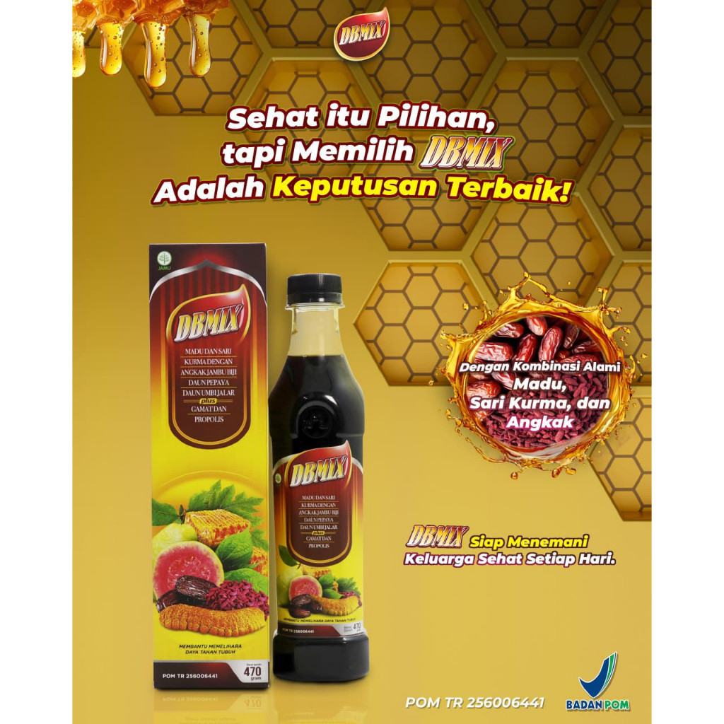 

DBMIX MADU ANGGAK JAMBU BIJI DAUN PEPAYA – solusi alami tingkatkan trombosit & HB | cocok untuk DBD, tifus & anemia | sehatkan darah & imun tubuh | madu herbal halal BPOM