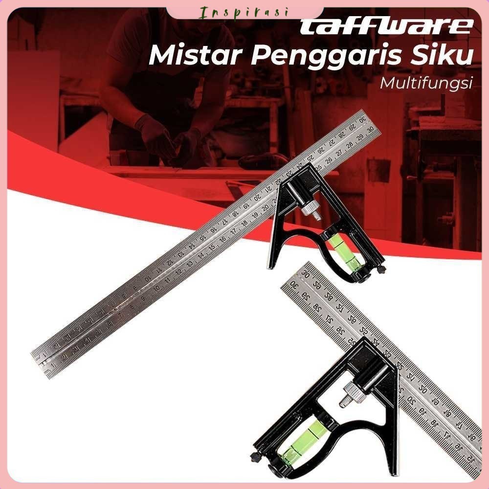 

Taffware Mistar Penggaris Siku Adjustable Angle Ruler Waterpass 305mm - ZEAST