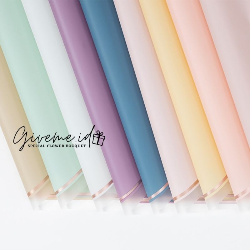 [20 LEMBAR] Cellophane FRAME UNO Motif Kertas Buket Frame Transparan Single Wrapping Flower