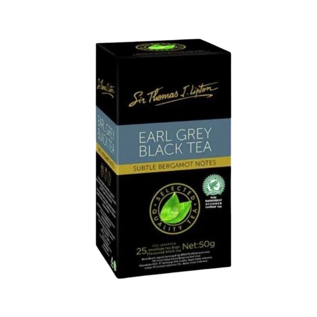

Lipton Earl Grey Black Tea 50gr 25x1g - teh hitam