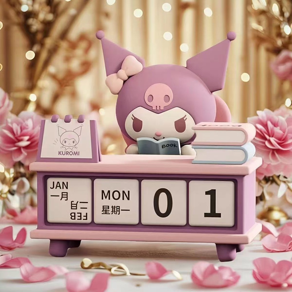 

RHAAST Sanrio Kuromi Pochacco Ornamen Seri Kalender Meja Ornamen Dekorasi Desktop Yang Lucu Cocok Untuk Hadiah Anak Laki-Laki Dan Perempuan