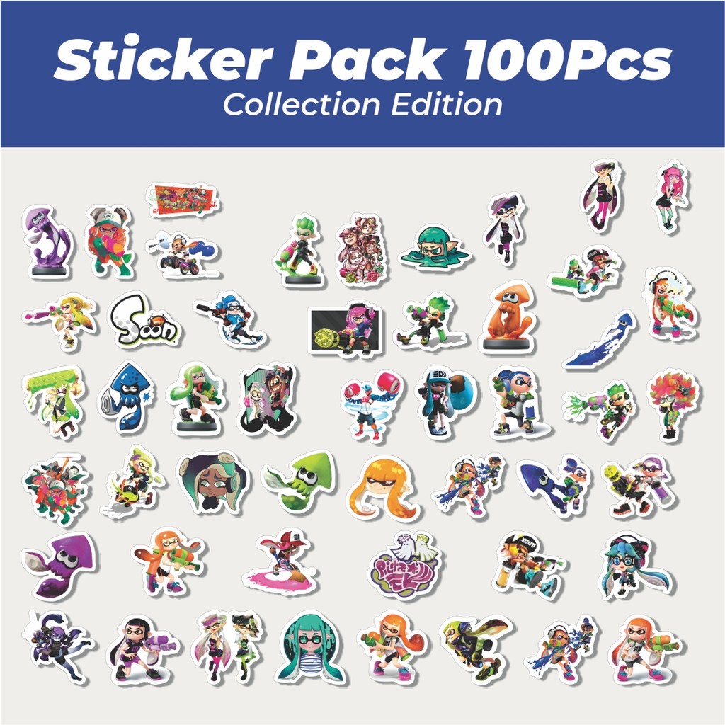

Hot Stiker Game Series Splatoon Karakter Mix 5 Lucu Anti Air Stikers Berperekat Waterproof Sticker Decal Buat Motor Helm Buku Journal Koper Casing HP Laptop Botol Minum