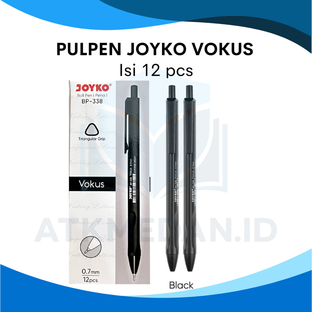 

PULPEN JOYKO BP-338 VOCUS | VOKUS TINTA HITAM 0.7MM PER BOX ISI 12 PCS