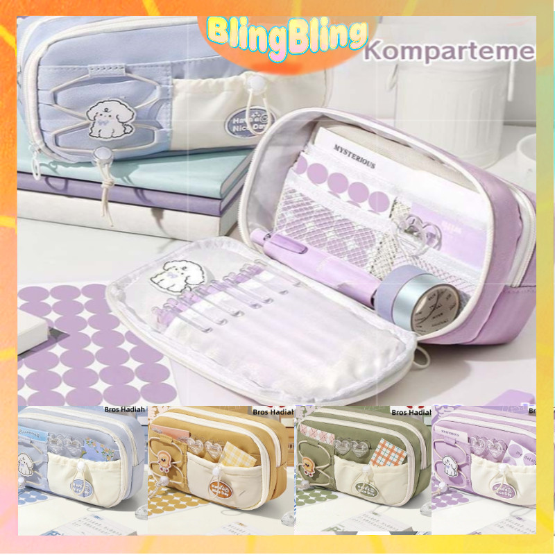 

[Ready] Kotak Pensil Biru Susu Garam Laut Versi Korea Kotak Pensil Siswa Berkapasitas Besar Multifungsi