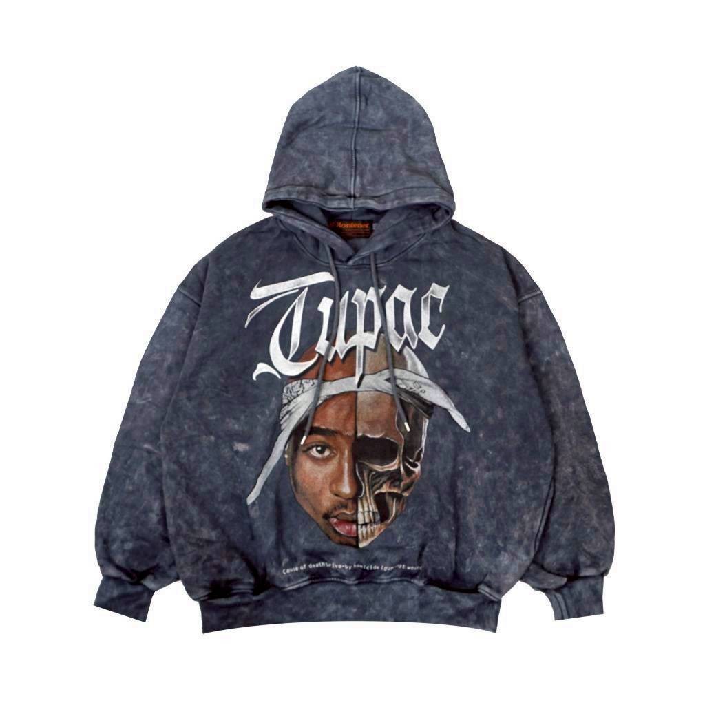 TUPAC OVERSIZE HOODIE WASHING FULL TAG & LABEL
