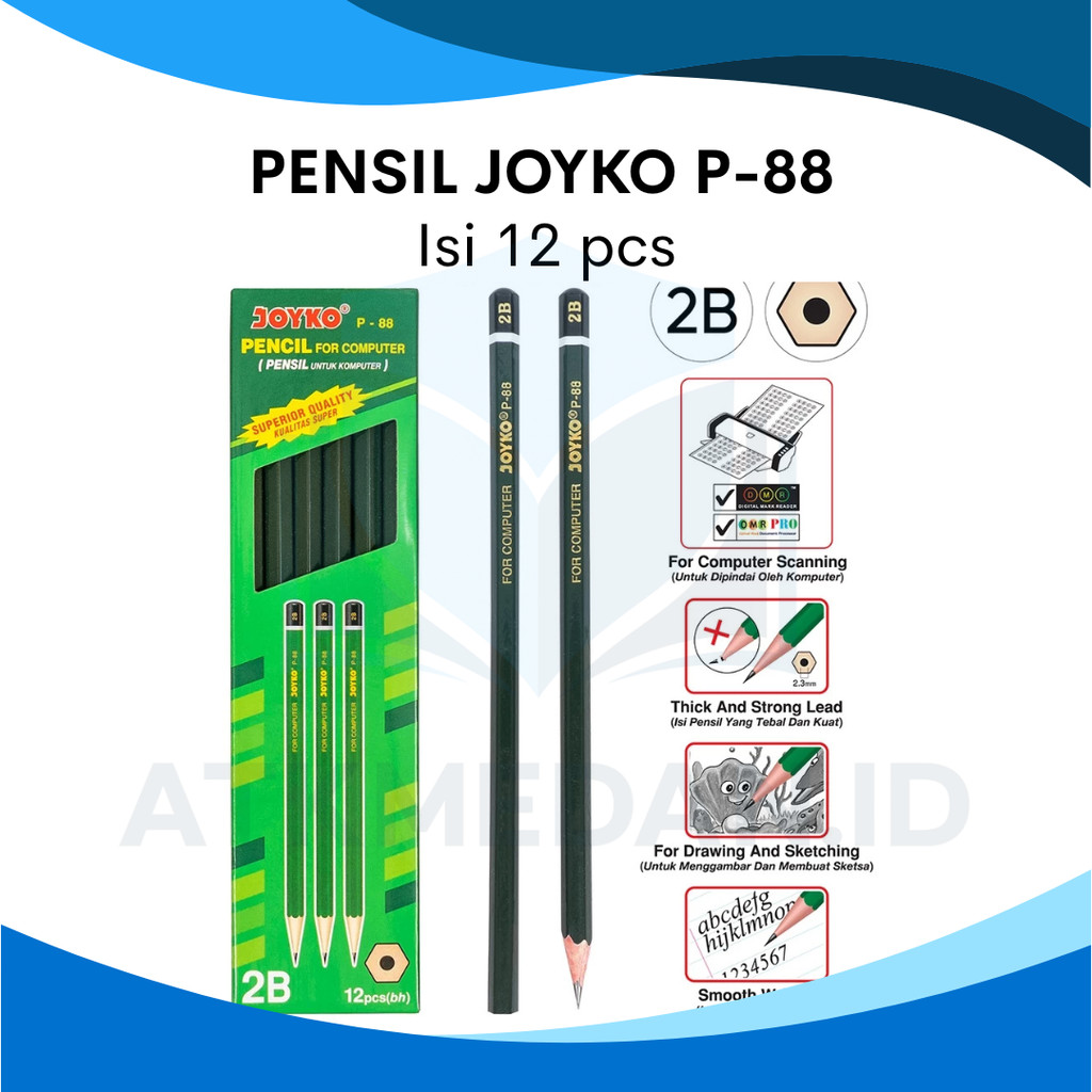 

PENSIL JOYKO 2B HIJAU P-88 PER LUSIN 12 PCS