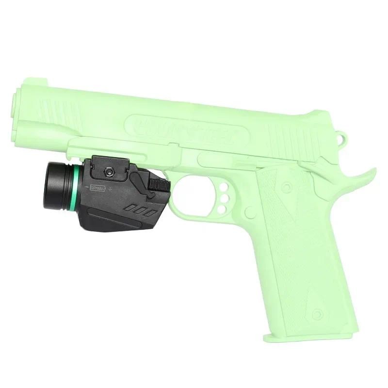 AR15 GLOCK G17 G19 1911 Mini LED Gun Flashlight Red Green Laser Sight Hunting Pistol Tactic Gun Ligh