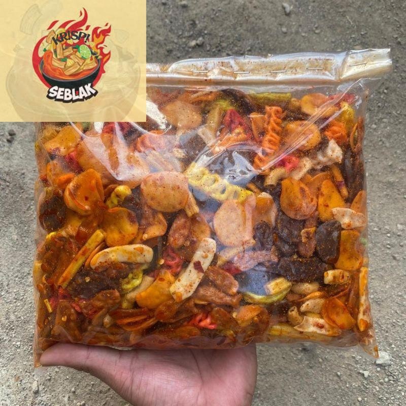 

Seblak krispi Kerupuk Seblak Campur Pedas daun Jeruk 250 gram. s Seblak