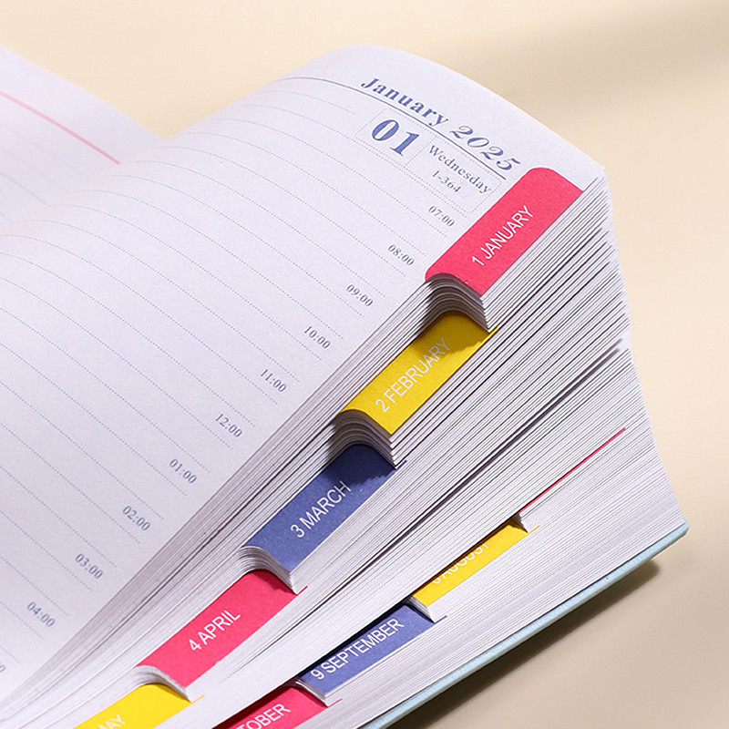 

Jan 2025 To Dec 2025 Planner Notebook A5 Agenda Spanish Inner 80GSM Monthly/Weekly/Daily School Supplies Stationery