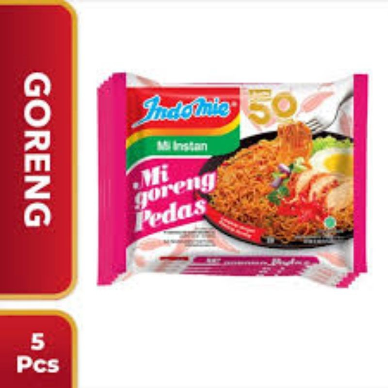

INDOMIE GORENG PEDAS 80GR ISI 5 PCS