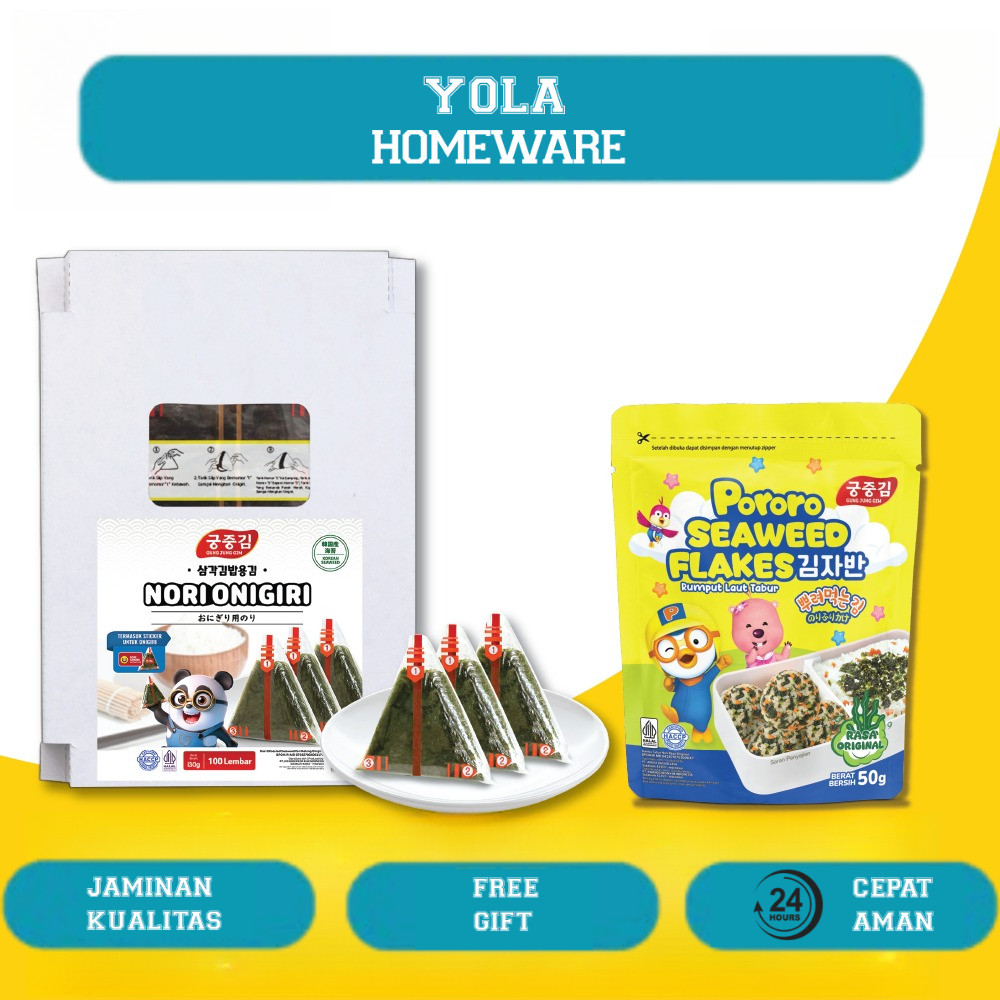 

NORI ONIGIRI | Nori Wrapper Khusus Bungkus Nori Triangle / Sushi Nori (ISI 100 Lembar)