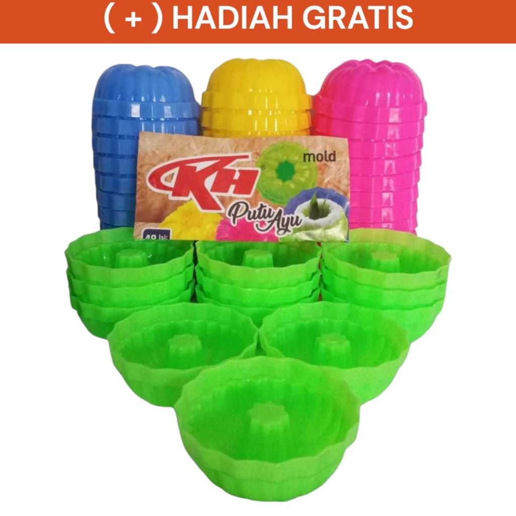 Paket Hemat [ 3 lusin ] cetakan kue putu ayu bulat / putu ayu segi / cetakan karakter / cetakan kue 