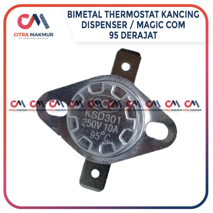 Thermostat Dispenser Magic Com Jar Rinnai 95 Derajat Yong Ma Sanken Bimetal  Sensor Suhu Thermo Disc