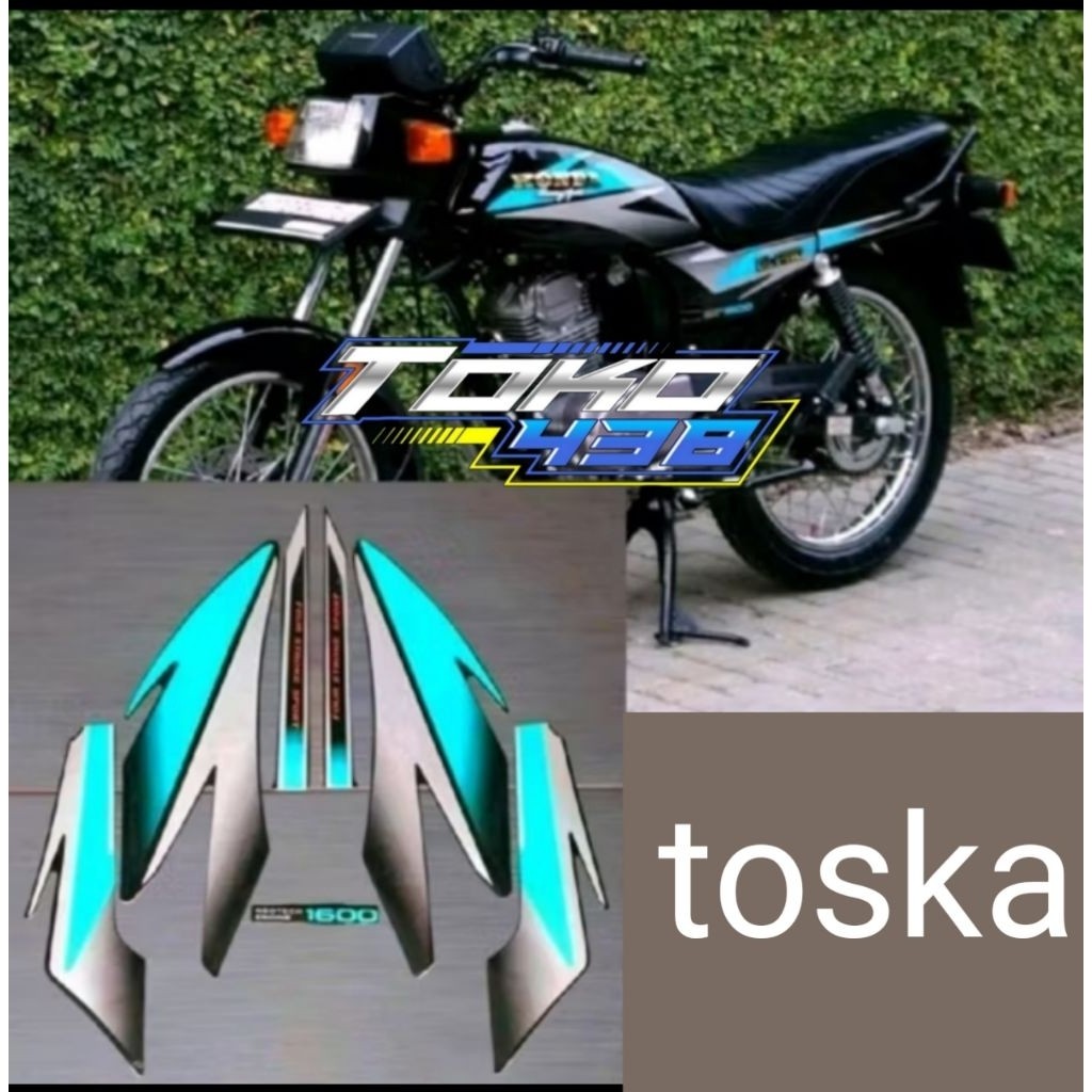 stiker striping terbaik standar montor gl pro tahun 1996 1997 1998 hijau abu, ungu, toska, merah abu