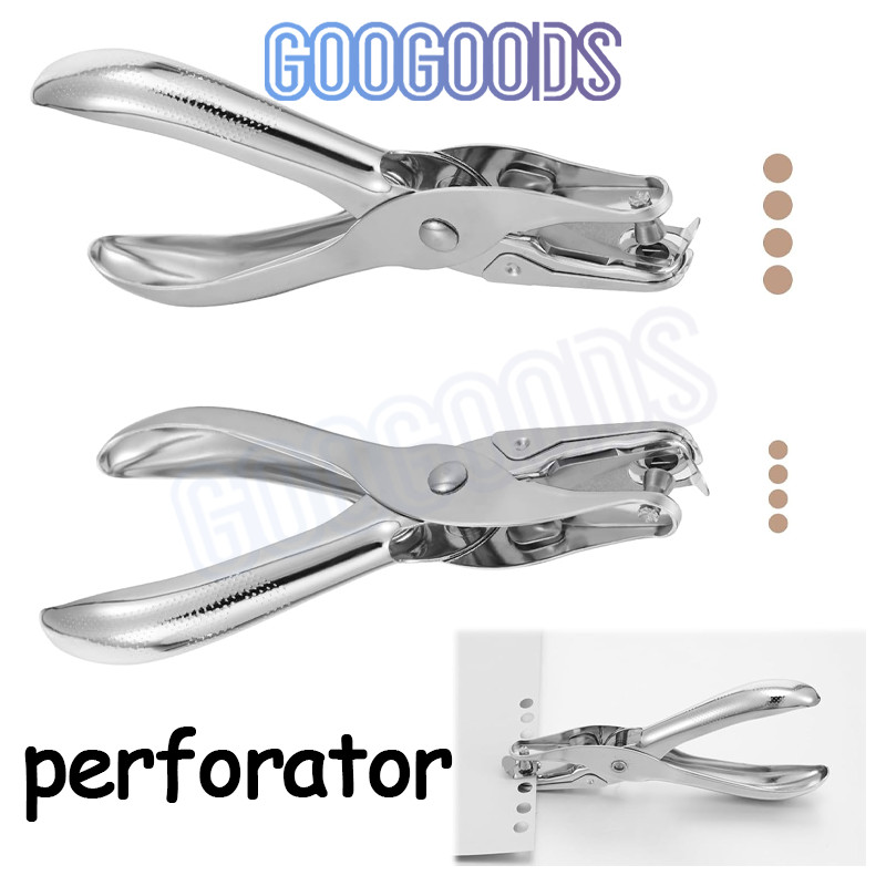 

GG 3MM 6MM Pembolong Kertas 1 Lubang / One Hole Tag Punch / Ticket Puncher Circle Metal Single Hand Held Hole PunchAlat