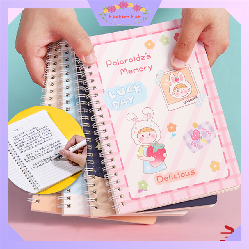 

FASHION FAIR - S5908 Notebook Ring Motif Random A5 / Buku Tulis Sekolah Isi 60 Lembar / Buku Catatan / Buku Diary / Buku Tulis Random