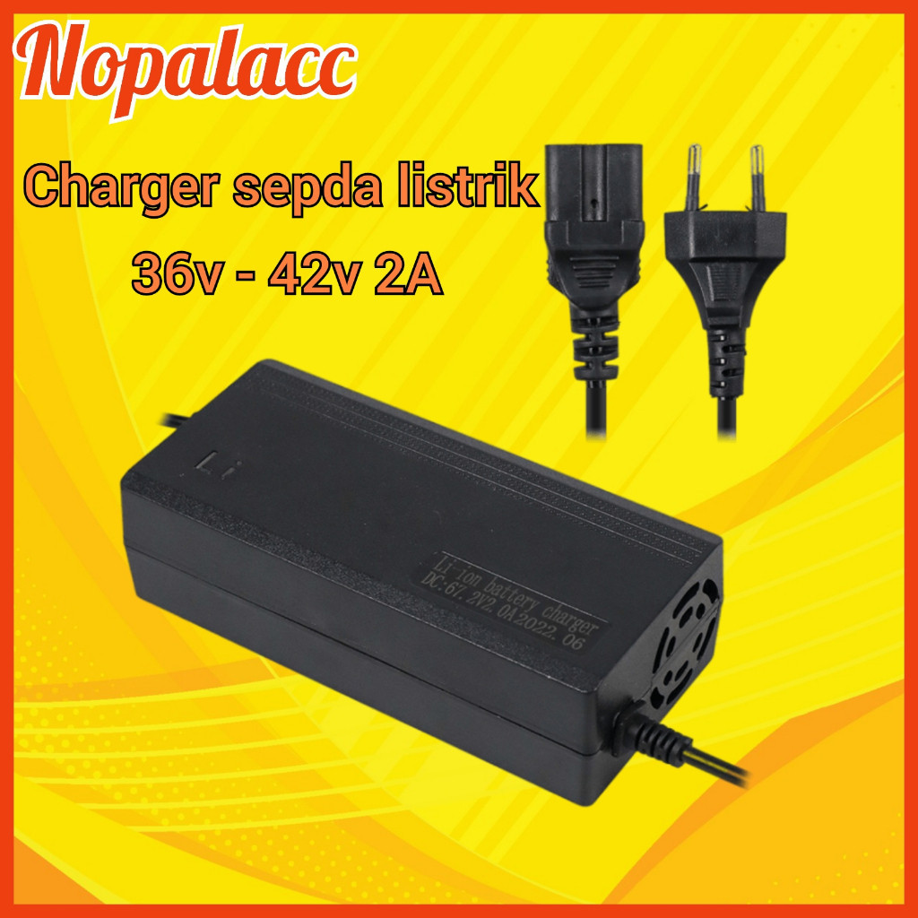 Adaptor Charger speda listrik  36V 2A - 42V 2A / adaptor cas sepeda listrik 36v / cas baterai 36v ca