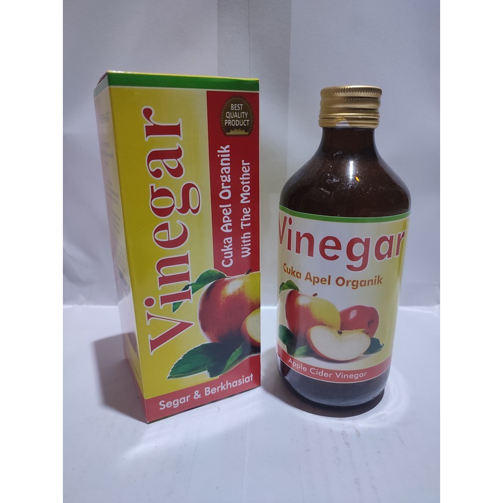 Cuka Apel Organik Apple Cider Vinegar With The Mother 330 ml FREE BUBBLE WARP