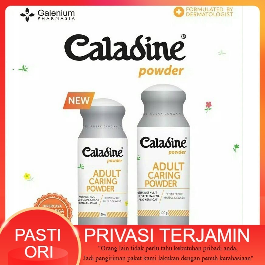 Bedak Gatal / Biang Keringat / Obat Gatal CALADINE ADULT CARING POWDER / bedak caladin dewasa