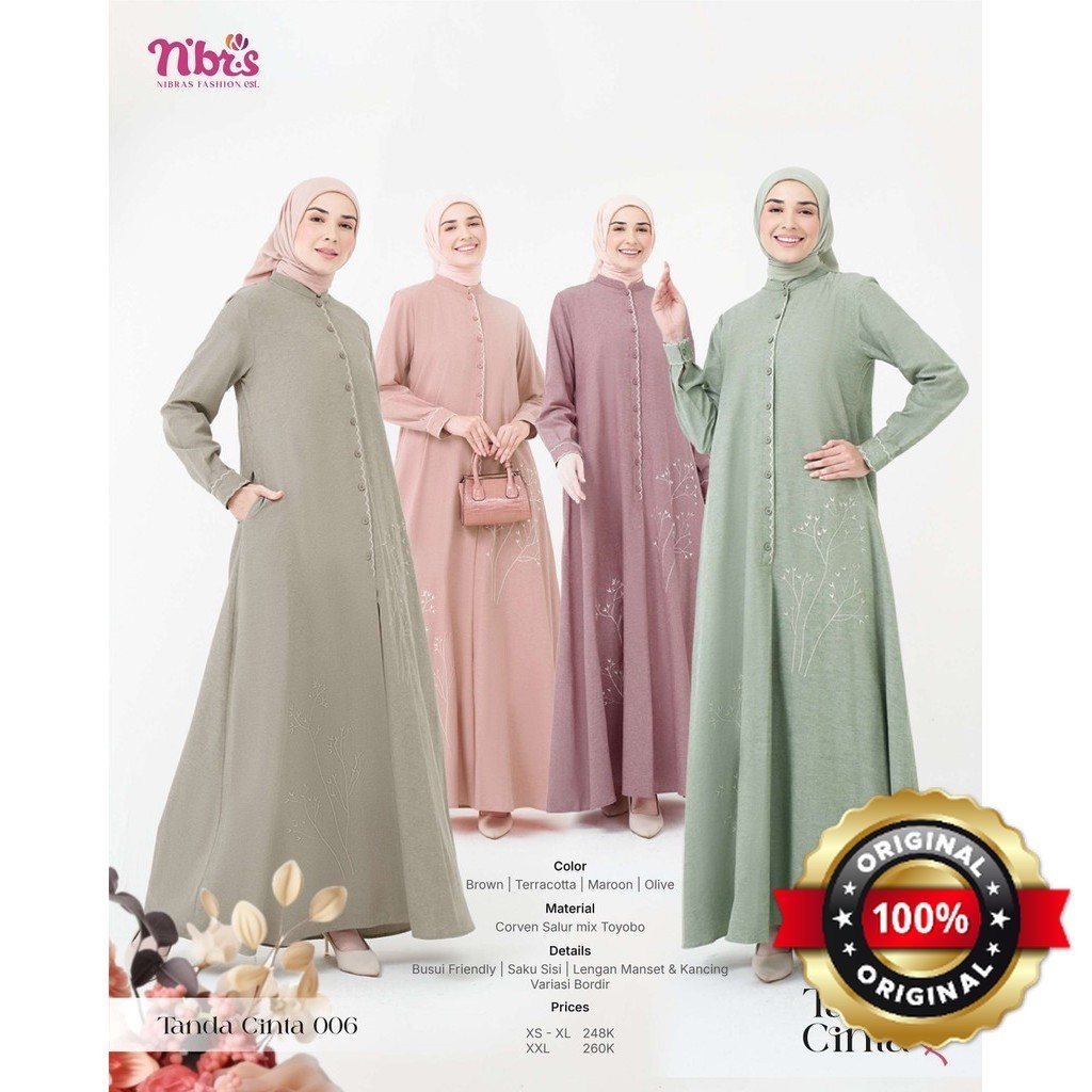 PROMO Gamis Wanita Dewasa Terbaru Tanda Cinta 006 Original by Nibras