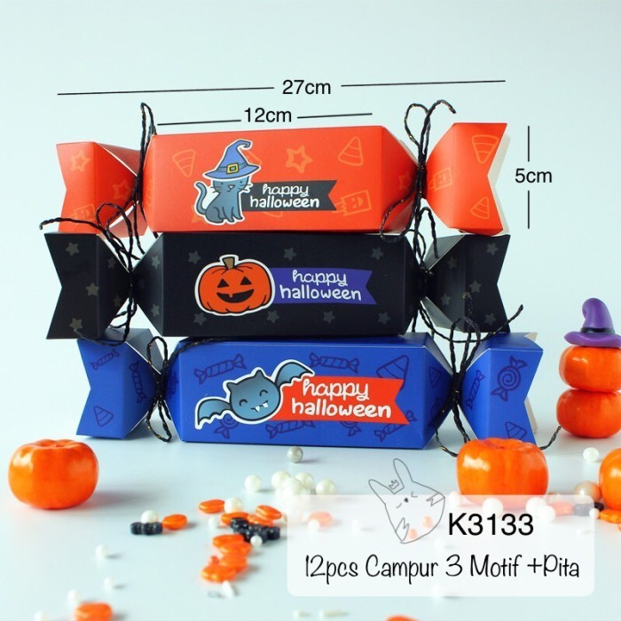 

(12pcs) Kotak Halloween| Candy Box| Dus Permen| Trick or Treats Permen Goodie Bag K3133
