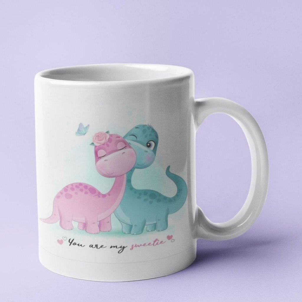 

Gelas Mug Motif Gambar Cute Couple Dinosaurus Watercolor Keko