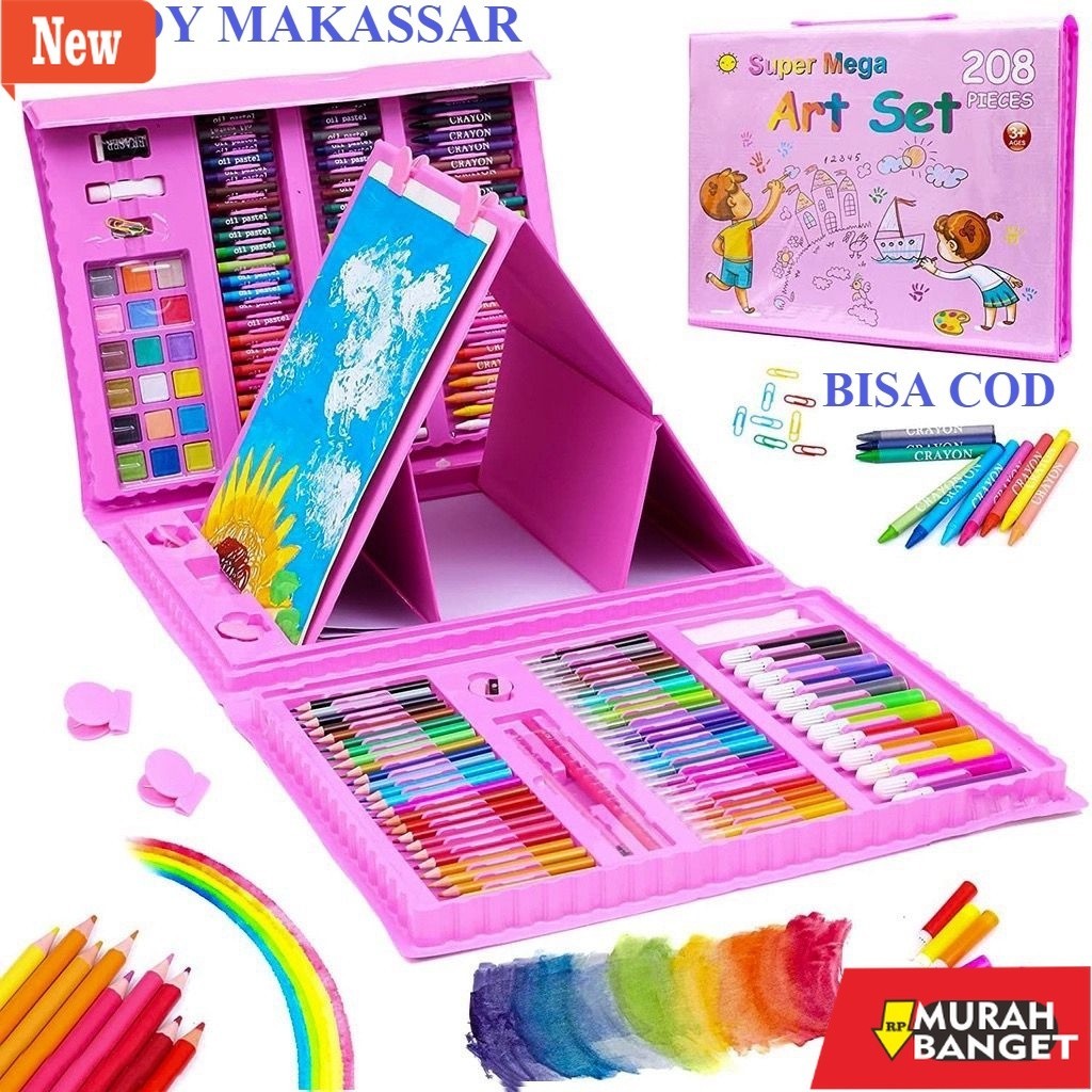 

Mainan anak-anak yg lagi viral- KOMPLIT! ALAT MENGGAMBAR MEWARNAI ANAK / PENSIL WARNA KRAYON ANAK - MEGA ART 208 PCS - KADO ULTAH