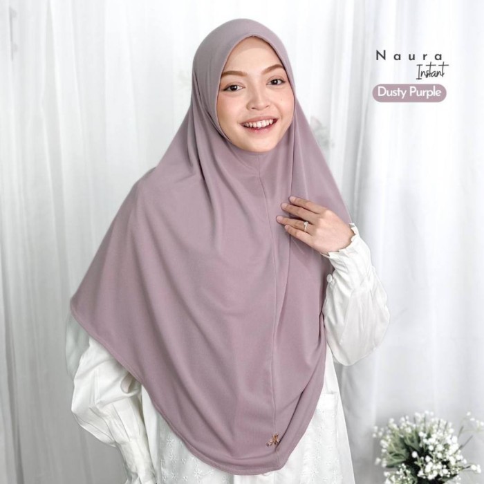 Naura Instant - Hijab Instant Jersey - Albata Hijab - Naura DustyPurp