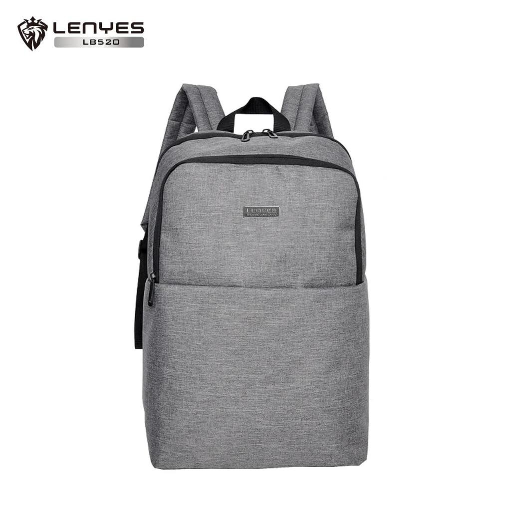 Tas Ransel Laptop Backpack Kasual Punggung Tas Kerja Pria Wanita LENYES LB520