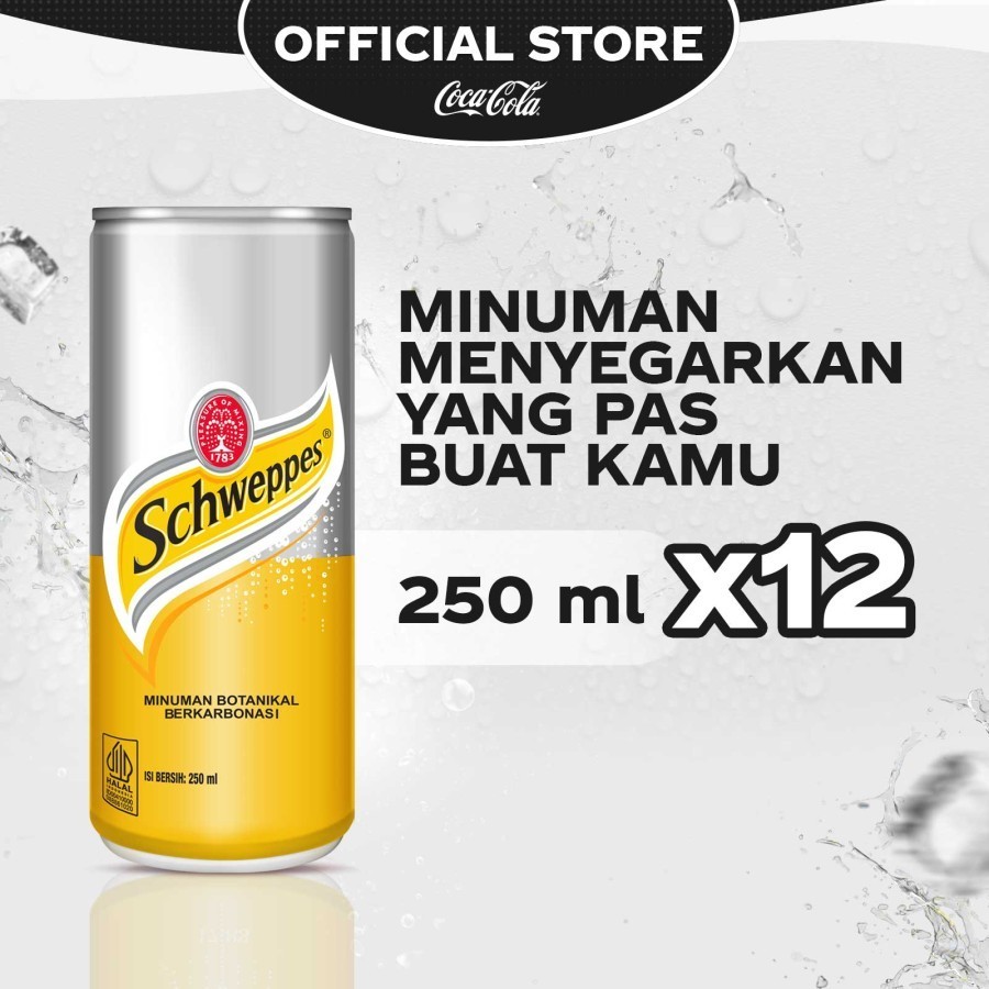 

MINUMAN SODA KALENG MIXER / SCHWEPPES TONIC WATER BOTANICAL CAN 250ml x 12pcs