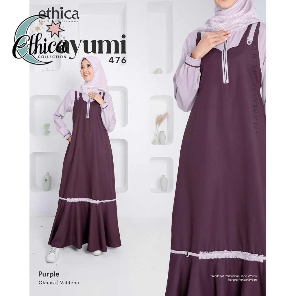 Ethica_Collection - Ethica Gamis Dewasa Ayumi 476 Dress Muslim Wanita