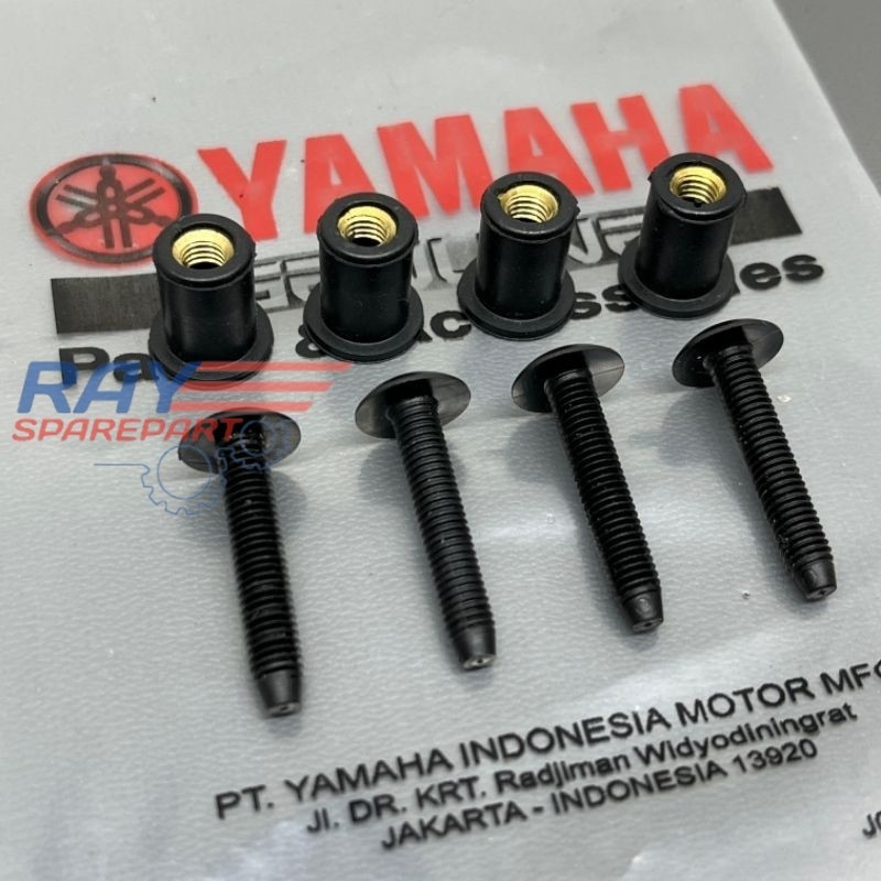 BAUT MUR KARET BODY WINDSHIELD VISOR SET YAMAHA NMAX AEROX LEXI XRIDE VIXION ORIGINAL YGP