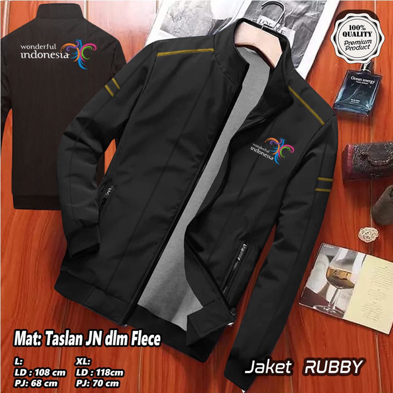 JAKET PRIA CUSTOM  PARIWISATA WONDERFUL INDONESIA