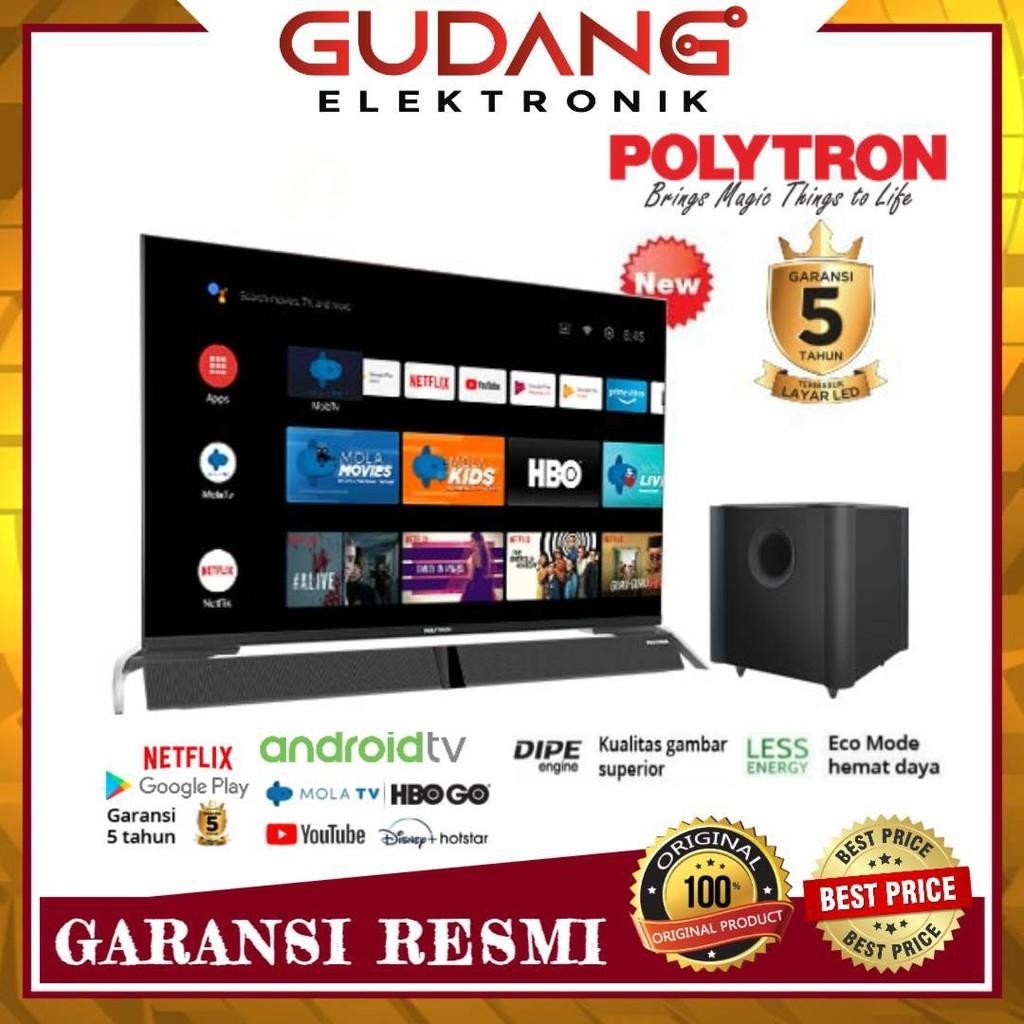 LED ANDROID TV 32 INCH POLYTRON PLD32BAG9953 SOUNDBAR PLD 32BAG9953