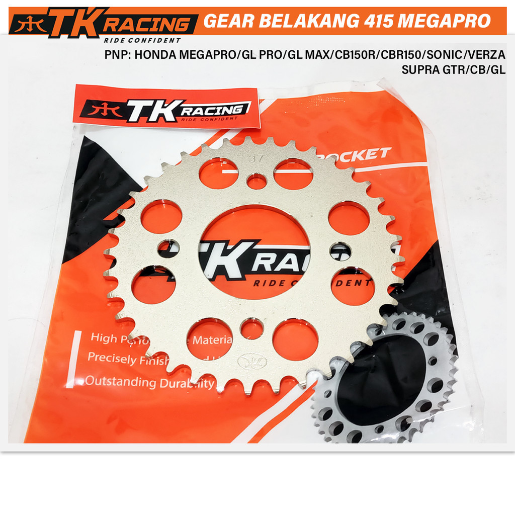 Gear Gir Belakang 415/428 Honda MegaPro GL Pro CB150R Street Fire CBSF Sonic Supra GTR CB GL Tiger V