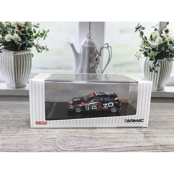 Diecast miniatur honda civic eg6 eg estilo team razo tarmac