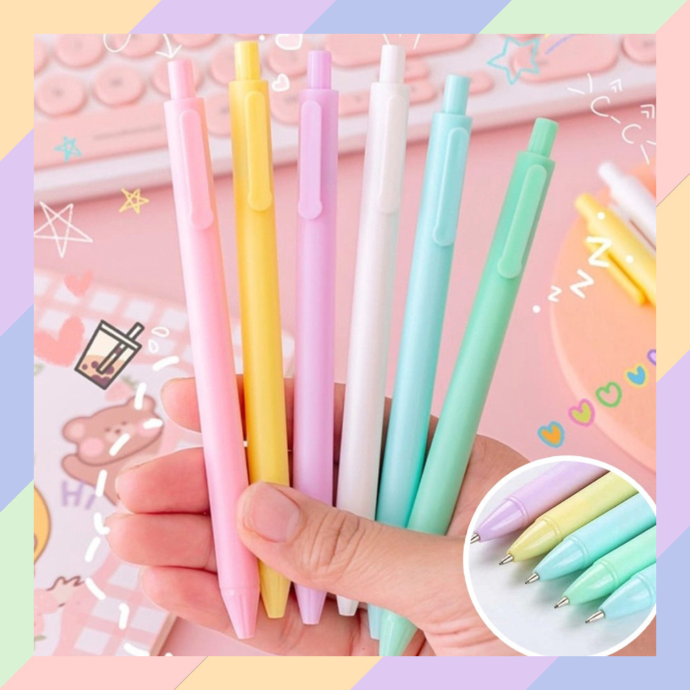 

AT06 Pulpen Cair MEKANIK MACAROON Warna Pastel Lucu Pena Tulis Cetekan 29A4