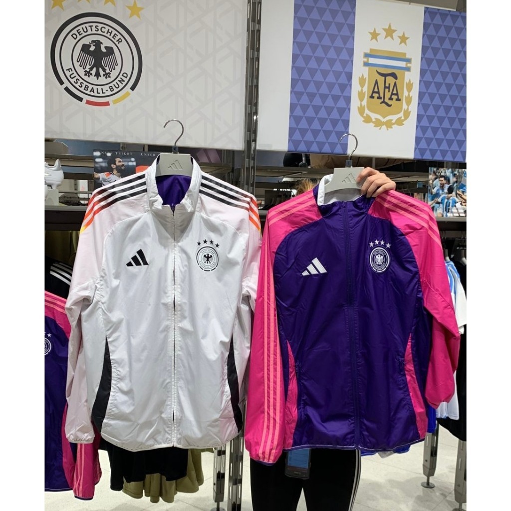 Jaket Pria adidas Germany Anthem Purple/Fuchsia/White Jacket 100% Original Resmi// PRODUK MURAH PROM