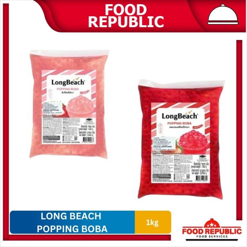 

LONG BEACH Popping Boba 1000gr Healthy Creamy Choice / Jelly Agar-Agar