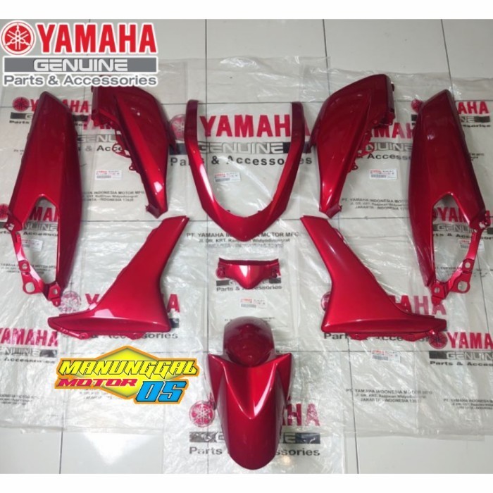 Paket Full Set Body Halus Nmax Old Lama 2015-2019 Merah Glossy YGP